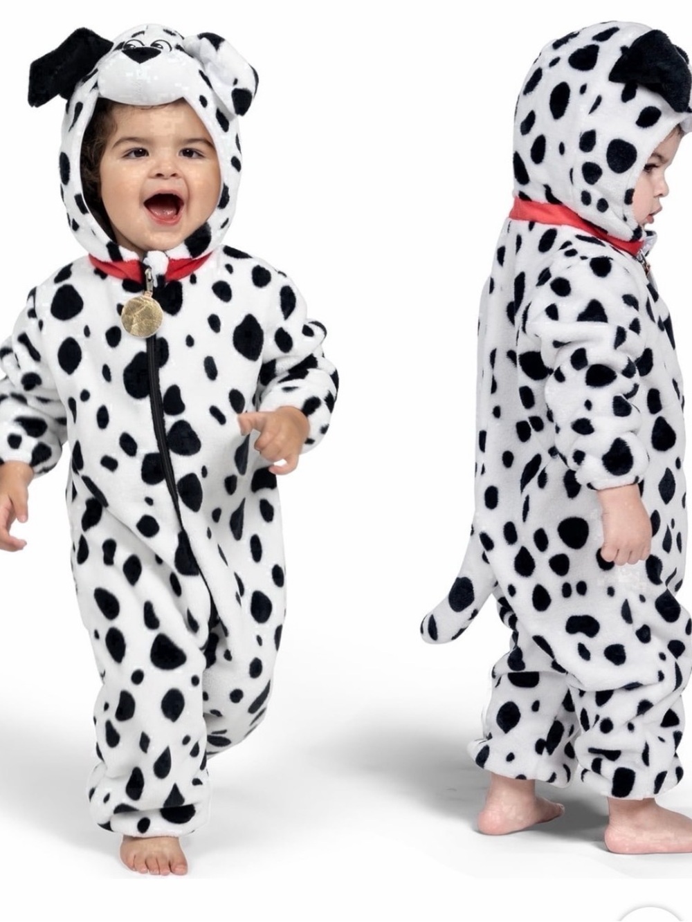 Rubie's Dalmatian Baby Costume - White, Black & Red Collar 12-18 months